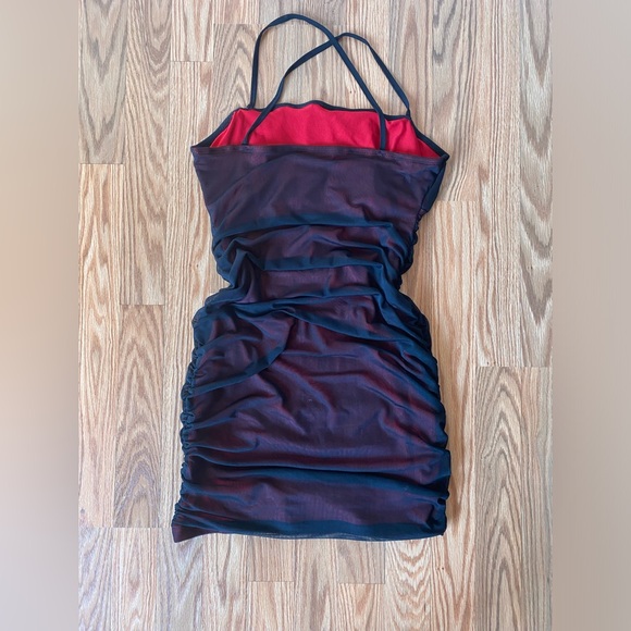 Mesh Ruched Mini Dress - Picture 4 of 4